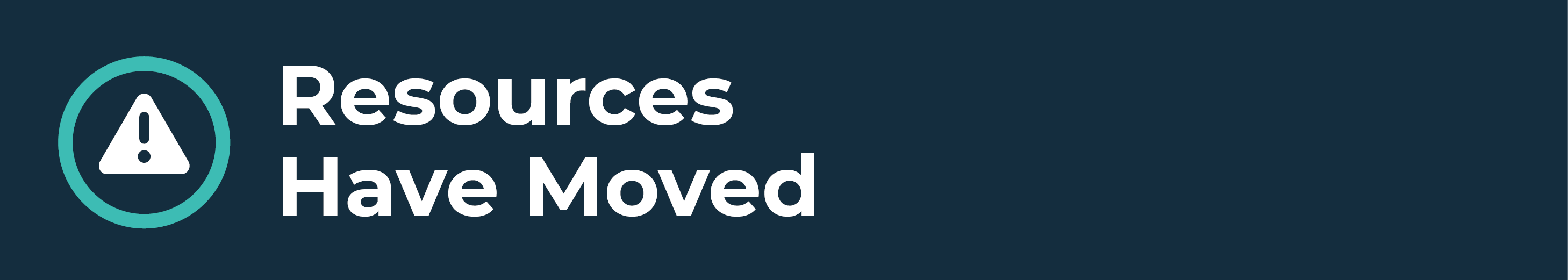 Resources Have Moved